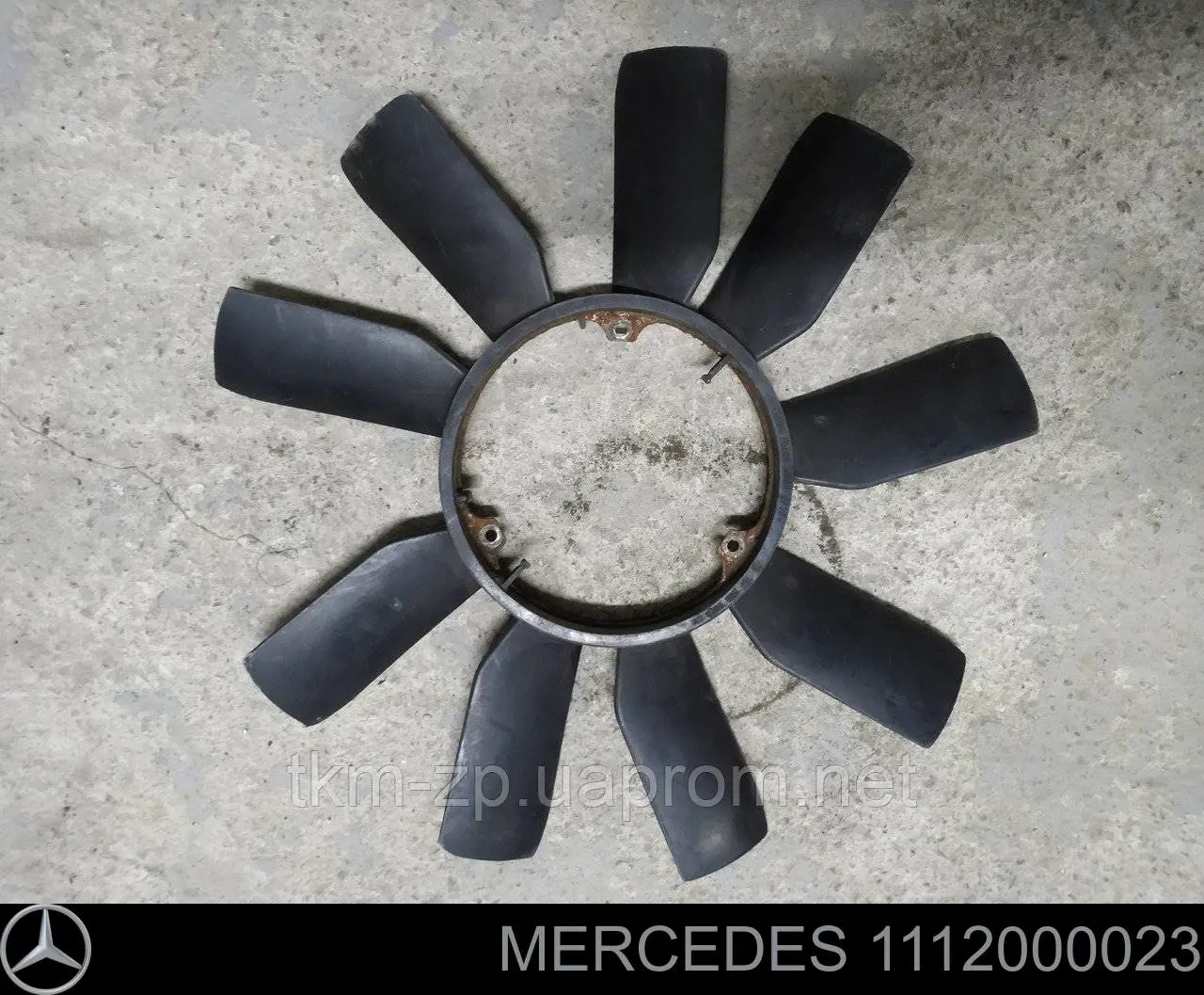 1112000023 Mercedes ventilador (roda de aletas do radiador de esfriamento)