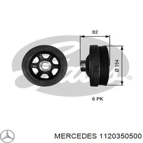 1120350500 Mercedes шкив коленвала