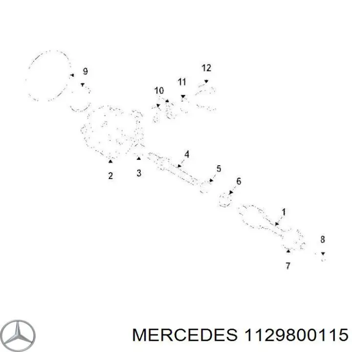Подвесной подшипник передней полуоси 1129800115 Mercedes