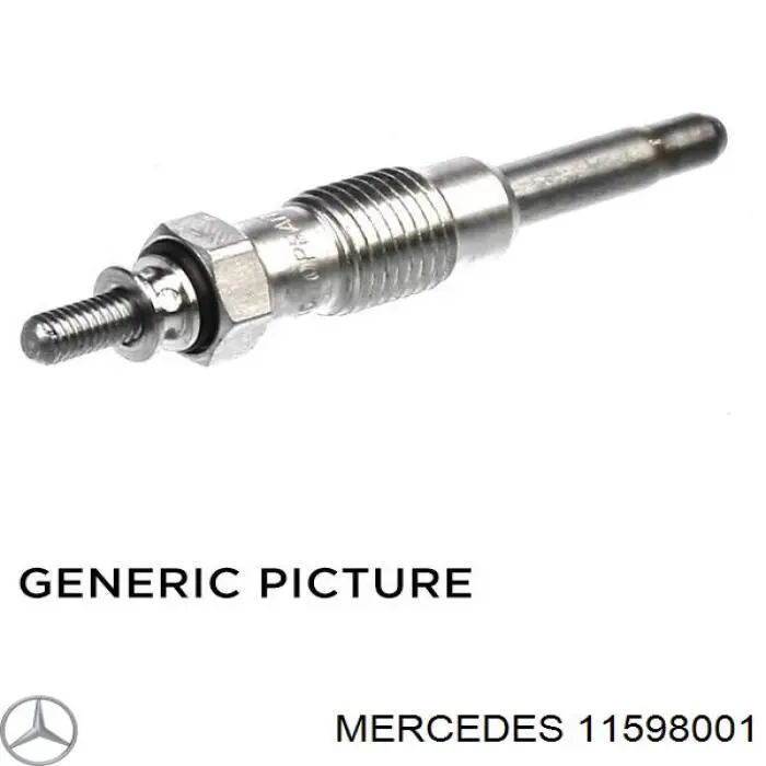 11598001 Mercedes vela de incandescência