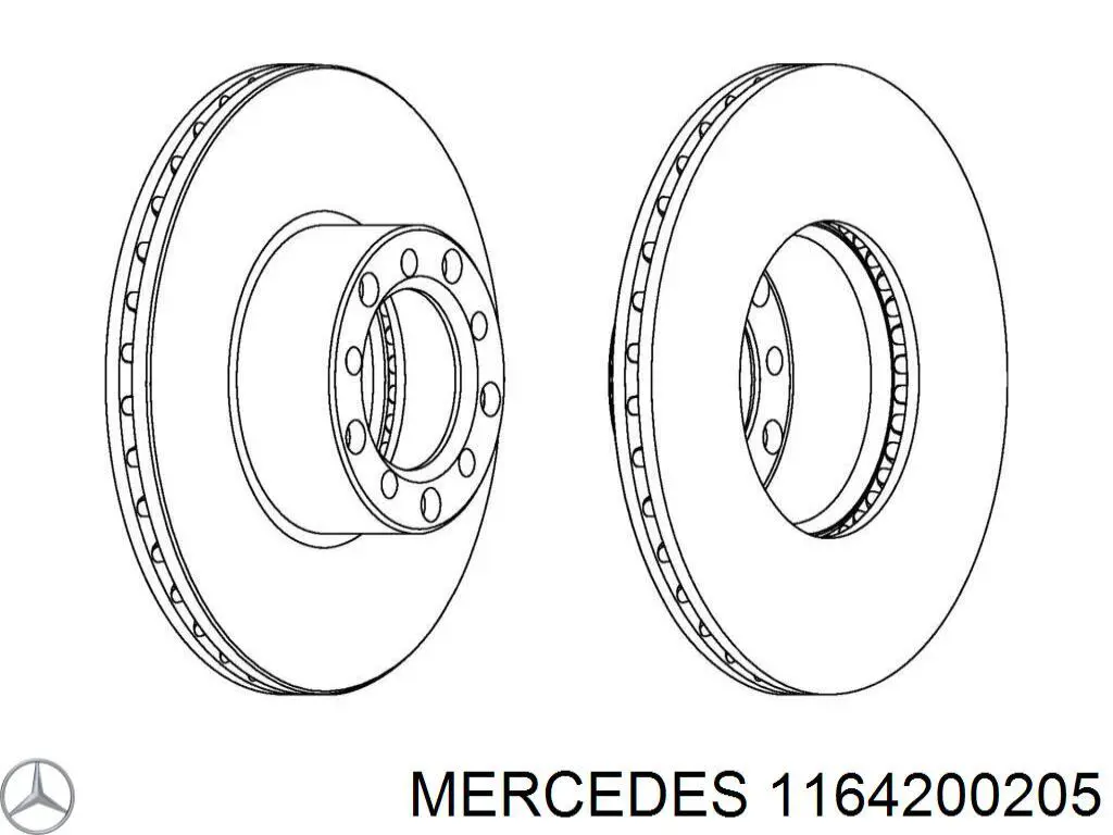 Купить 1164200205 Mercedes Ротор тормозной