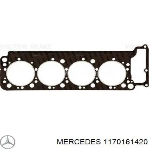 Прокладка головки блока цилиндров (ГБЦ), левая на Mercedes S (W126)