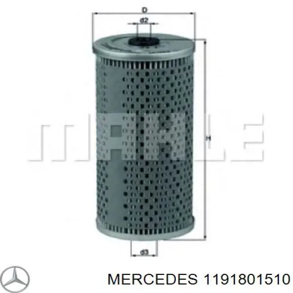 1191801510 Mercedes корпус масляного фильтра