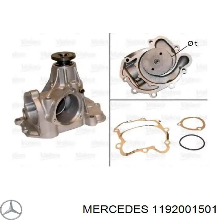 1192001501 Mercedes Насос водяной