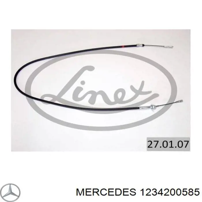Трос стояночного тормоза задний правый Mercedes 1234200585 цена, от 12.07 USD