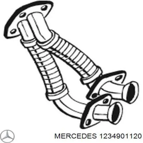 Приёмная труба 1234901120 Mercedes