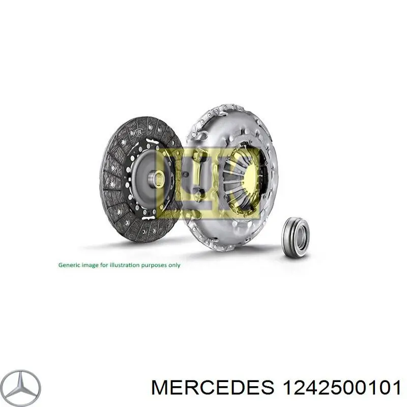 Комплект сцепления (3 части) Mercedes 1242500101 цена, от 203.81 USD