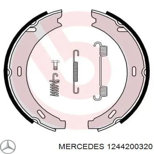 Купить 1244200320 Mercedes Колодки ручника/стояночного тормоза