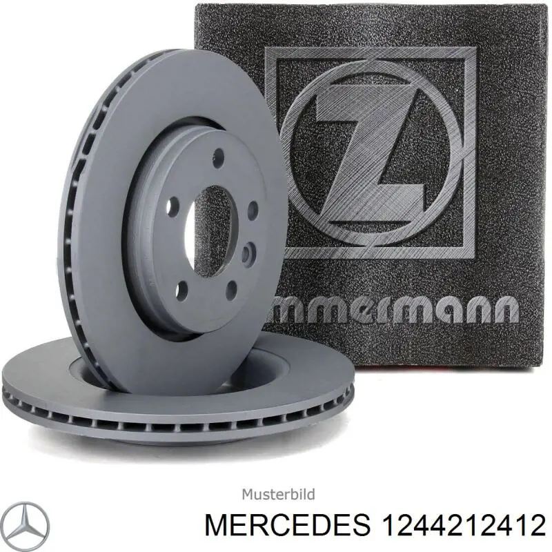 1244212412 Mercedes диск тормозной передний