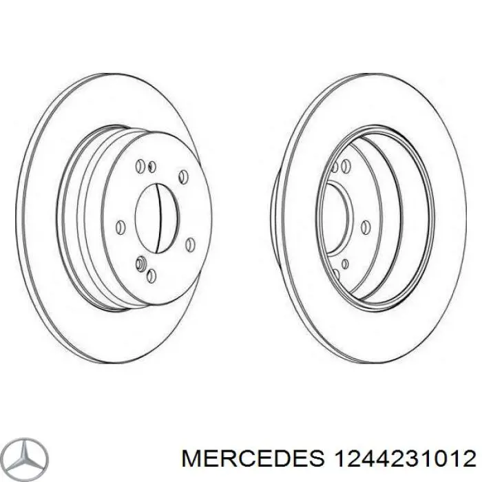 1244231012 Mercedes диск тормозной задний