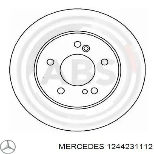 Купить 1244231112 Mercedes Диск тормозной задний