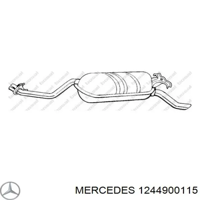 Глушитель задний 1244900115 Mercedes