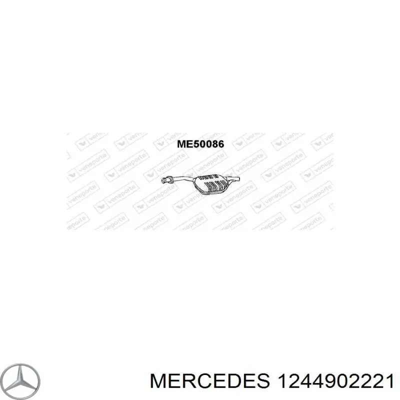 1244902221 Mercedes глушитель, центральная часть