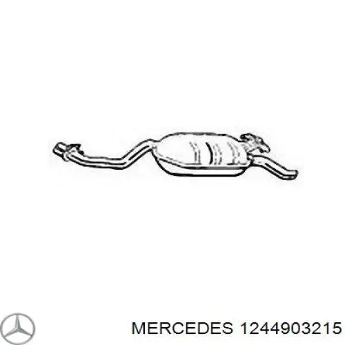 1244903215 Mercedes глушитель, задняя часть