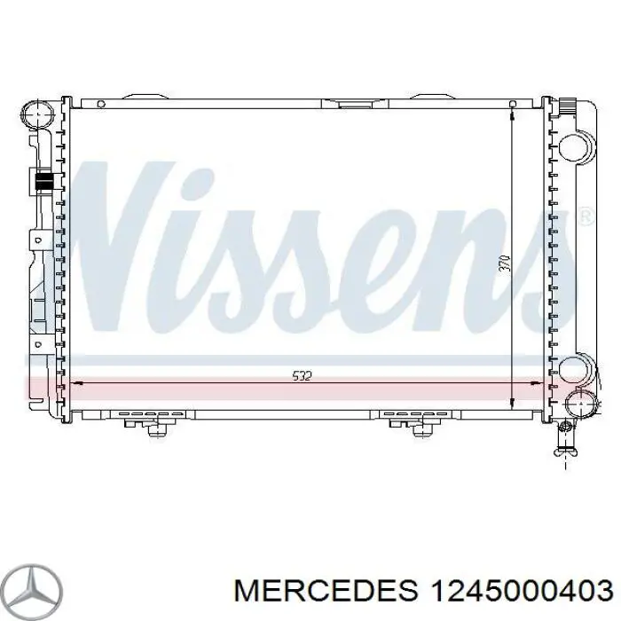 Купить 1245000403 Mercedes Радиатор водяной