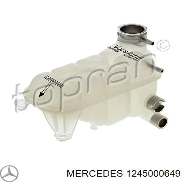 1245000649 Mercedes tanque de expansão do sistema de esfriamento