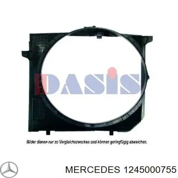 1245000755 Mercedes difusor do radiador de esfriamento