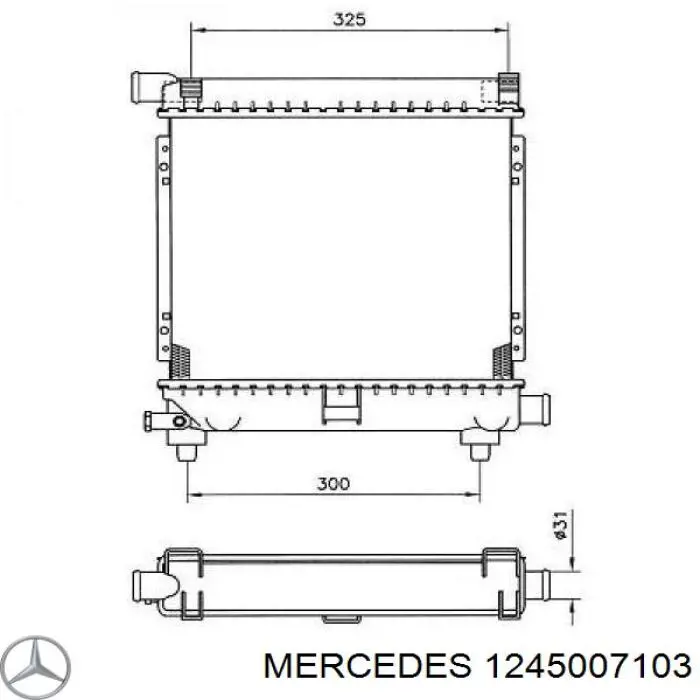 1245007103 Mercedes Радиатор основной