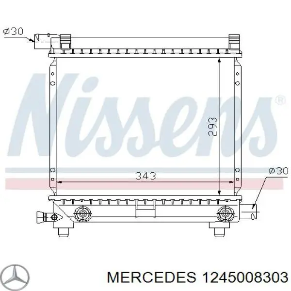 Радиатор 1245008303 Mercedes