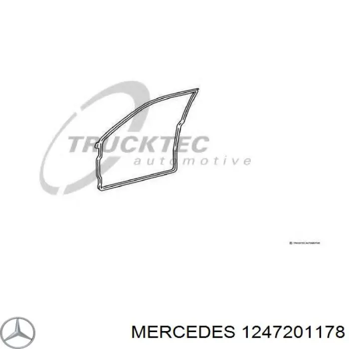 Уплотнитель двери передней левой (на двери) Mercedes 1247201178 цена, от 45.35 USD