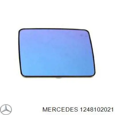 1248102021 Mercedes elemento espelhado do espelho de retrovisão direito