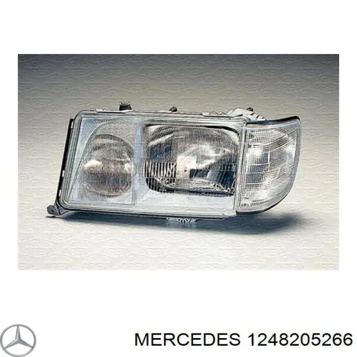 1248205266 Mercedes стекло фары правой