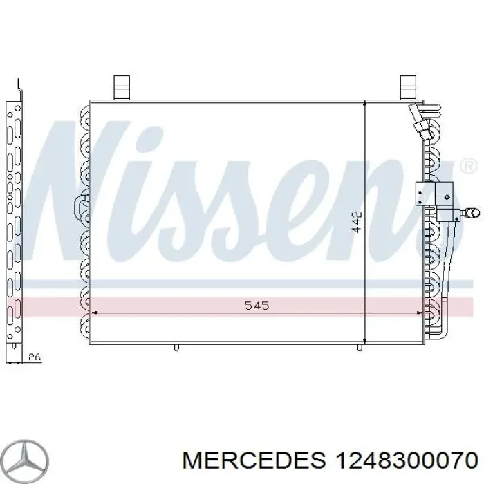 Купить 1248300070 Mercedes Радиатор системы охлаждения кондиционера
