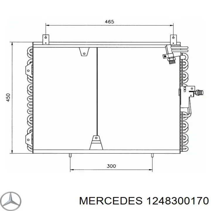 1248300170 Mercedes радиатор кондиционера
