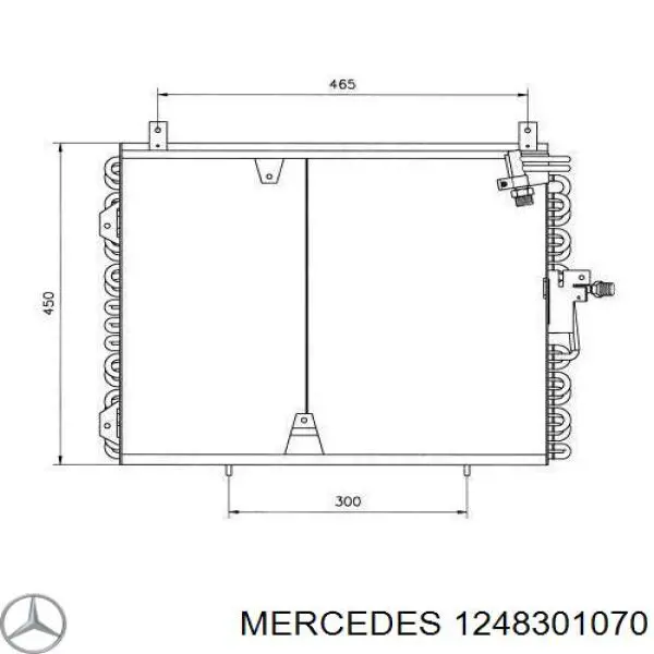 Радиатор кондиционера 1248301070 Mercedes