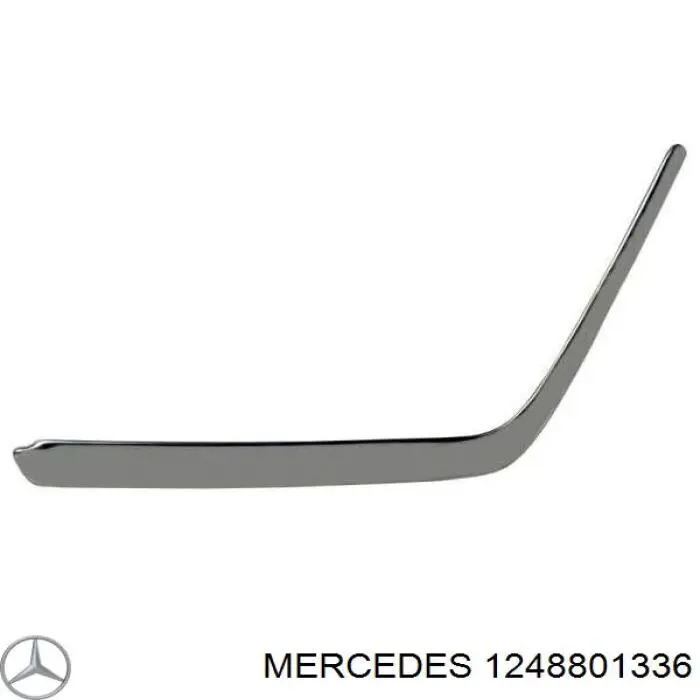 Купить 1248801336 Mercedes Накладка бампера переднего левая