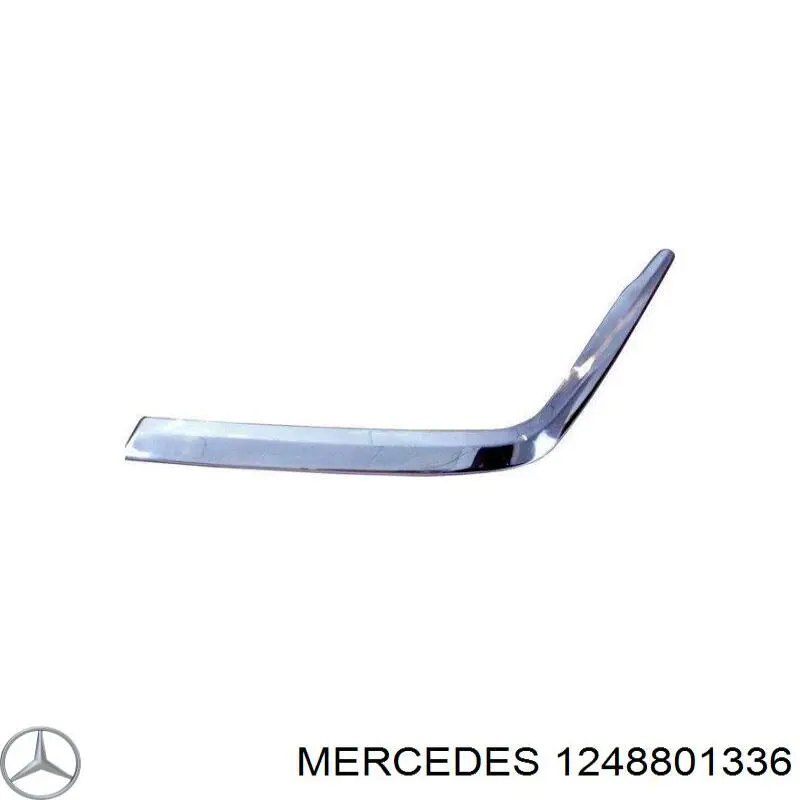 1248801336 Mercedes Накладка бампера переднего, левая