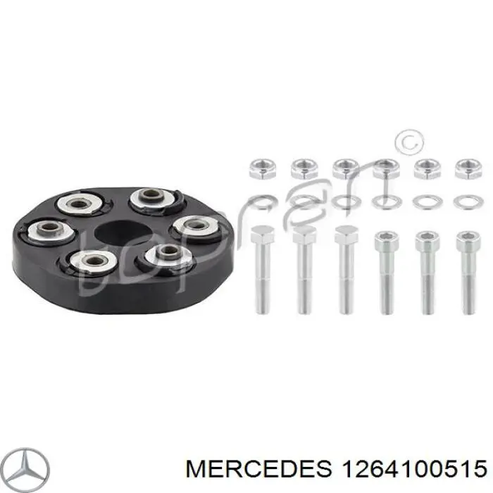 Муфта кардана эластичная передняя 1264100515 Mercedes