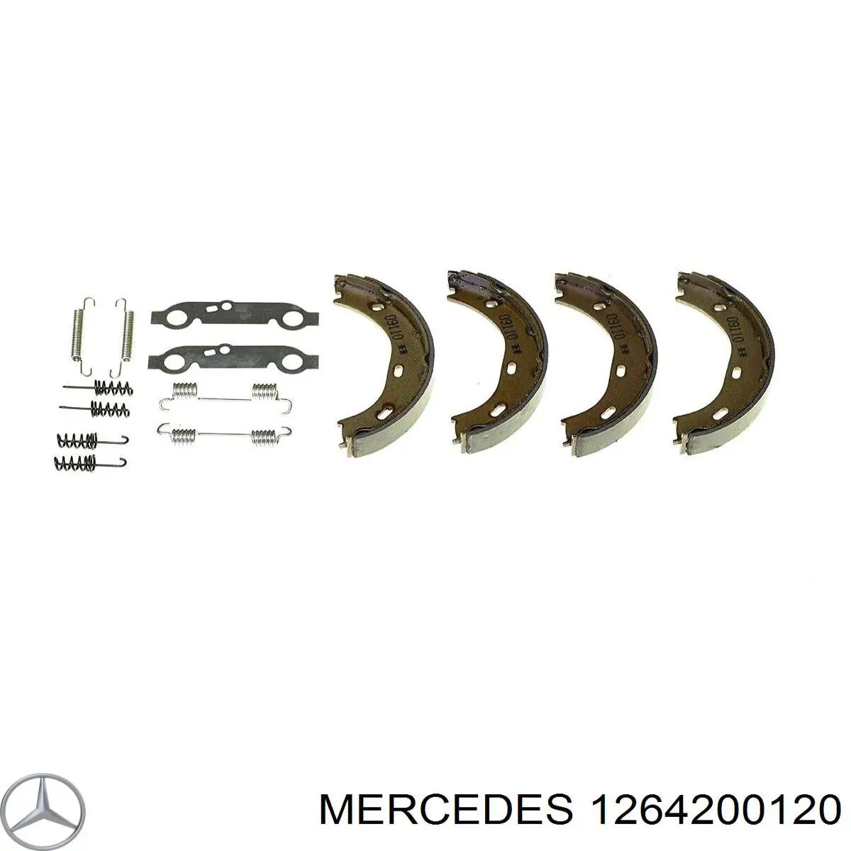 1264200120 Mercedes колодки ручника (стояночного тормоза)