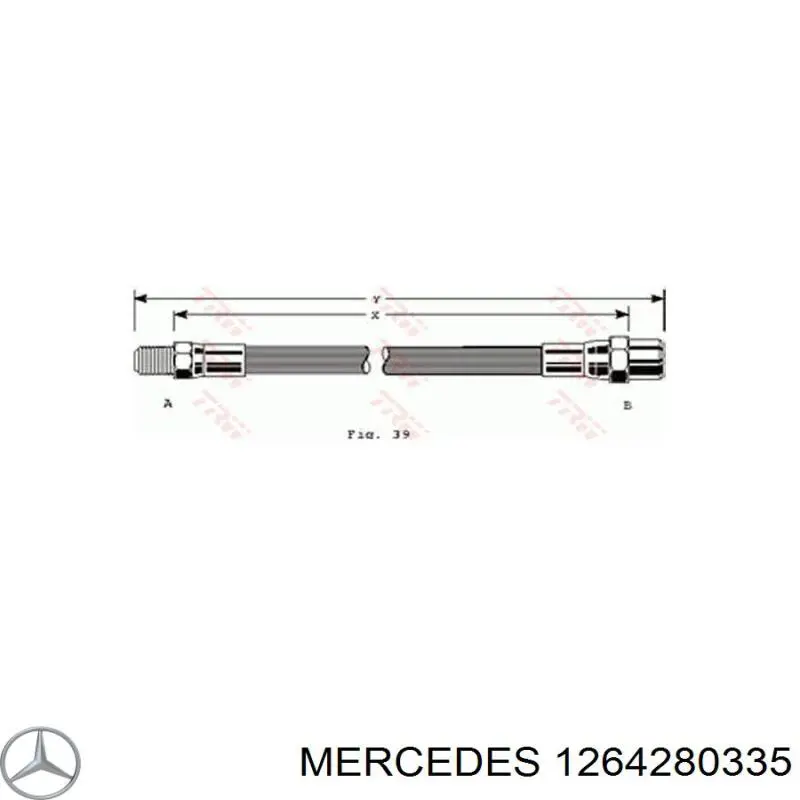 Купить 1264280335 Mercedes Задний тормозной шланг