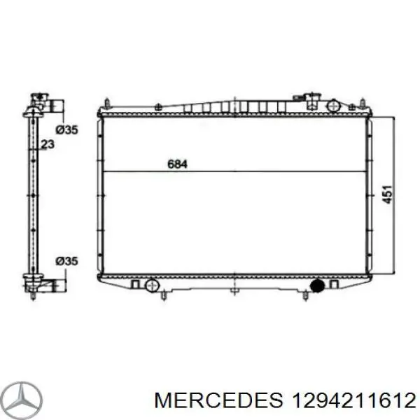 1294211612 Mercedes диск тормозной передний