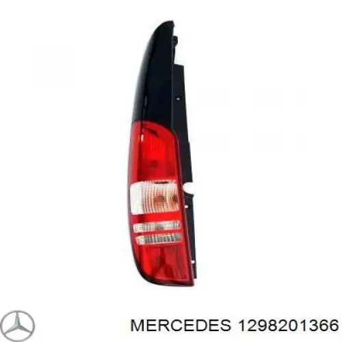 1298201366 Mercedes Стекло фары левой