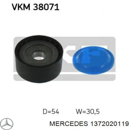 Паразитный ролик приводного ремня Mercedes 1372020119 цена, от 12.74 USD