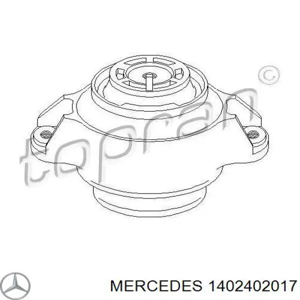 1402402017 Mercedes подушка (опора двигателя левая)