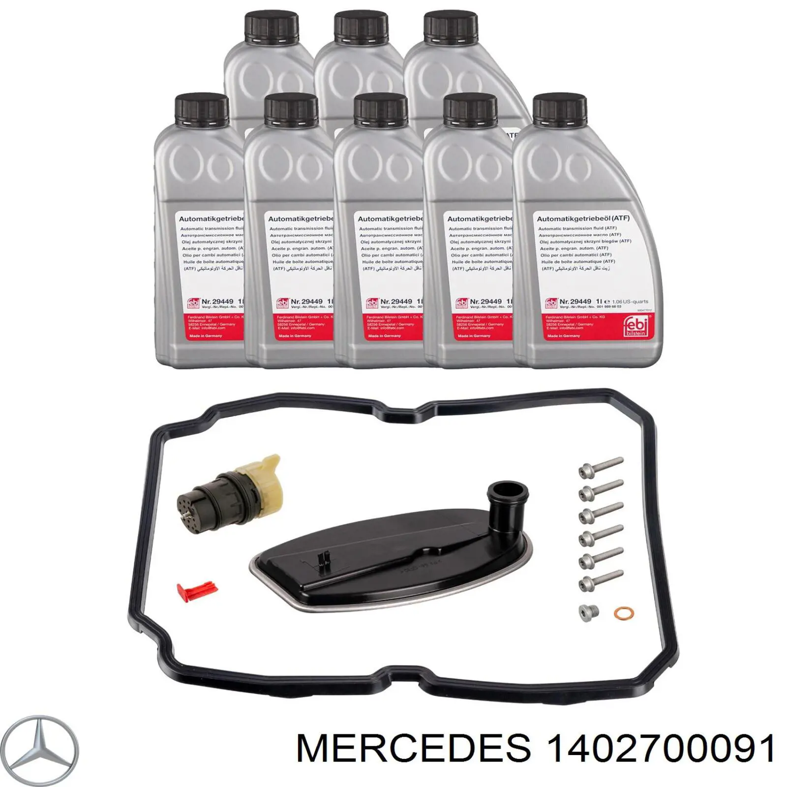 1402700091 Mercedes tampão da guia de sonda da caixa automática de mudança
