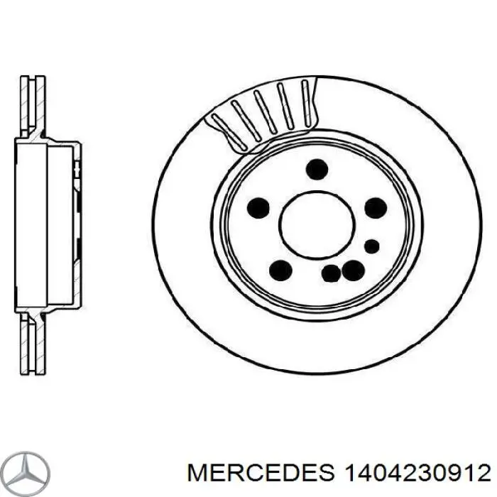 1404230912 Mercedes диск тормозной задний
