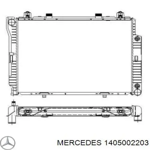 Радиатор 1405002203 Mercedes