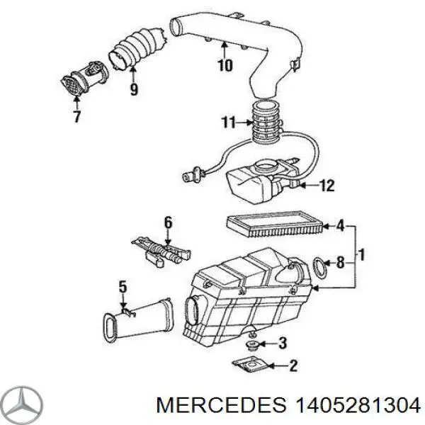 A1405281304 Mercedes Воздухозаборник воздушного фильтра