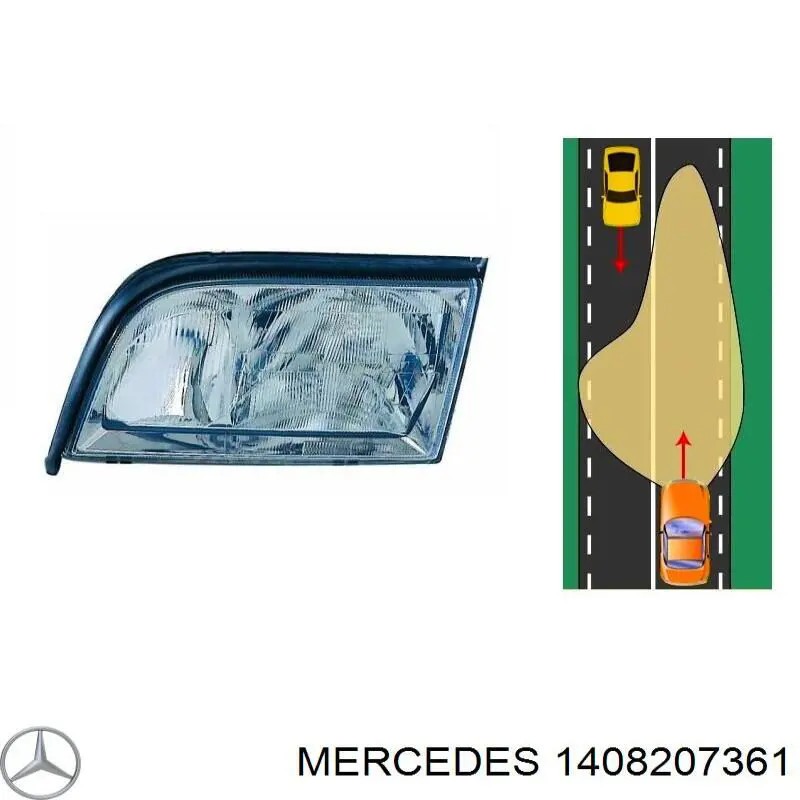 1408207361 Mercedes фара левая