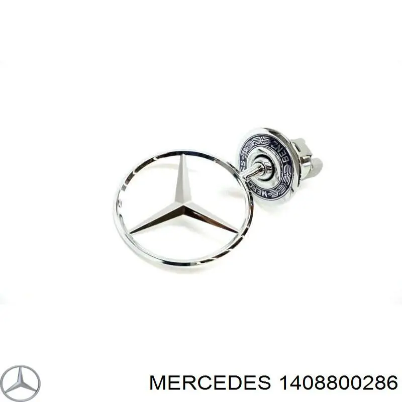 Фирменный значек капота на Mercedes S (C140)