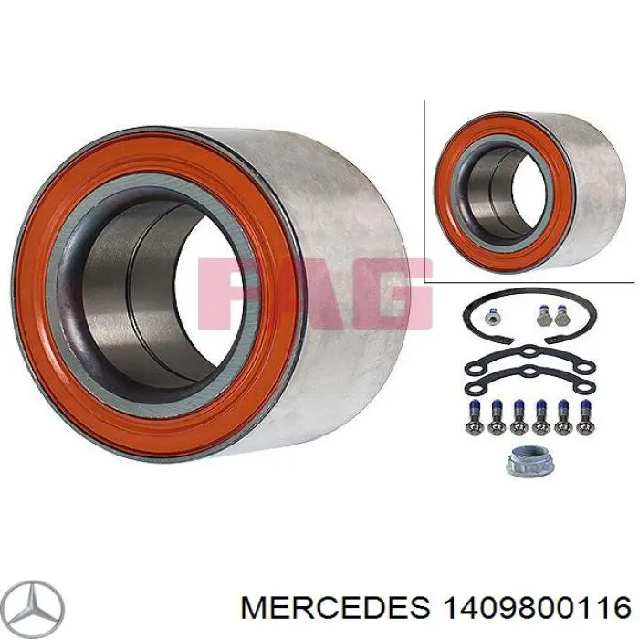 Подшипник задней ступицы 1409800116 Mercedes