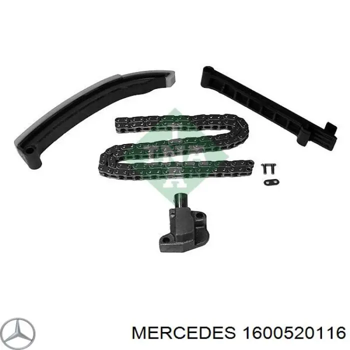 1600520116 Mercedes amortecedor de cadeia do mecanismo de distribuição de gás, direito