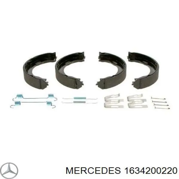 1634200220 Mercedes колодки ручника (стояночного тормоза)