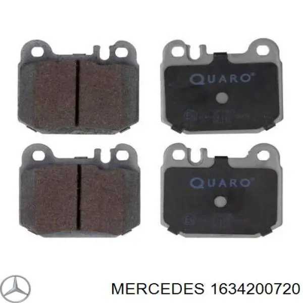 Задние тормозные колодки 1634200720 Mercedes