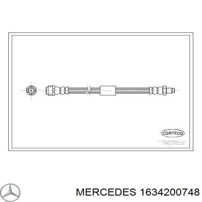 Задний тормозной шланг 1634200748 Mercedes