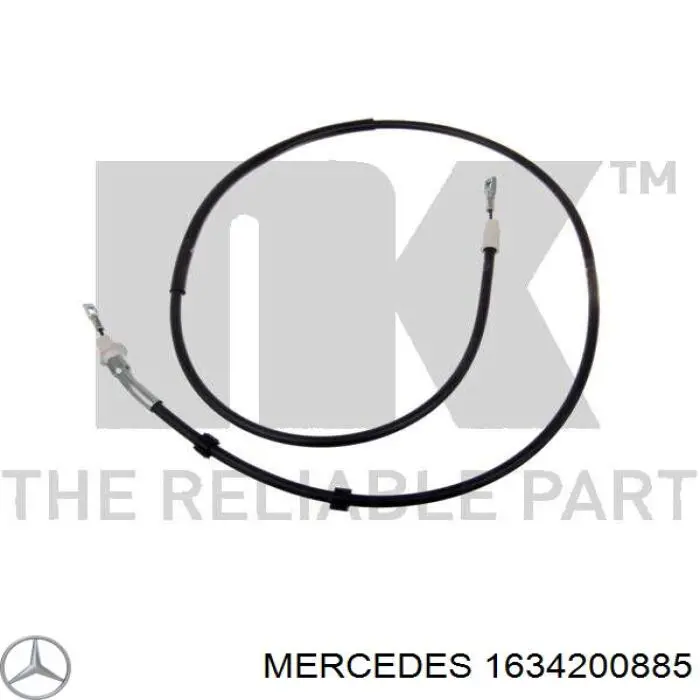 1634200885 Mercedes трос ручного тормоза задний правый